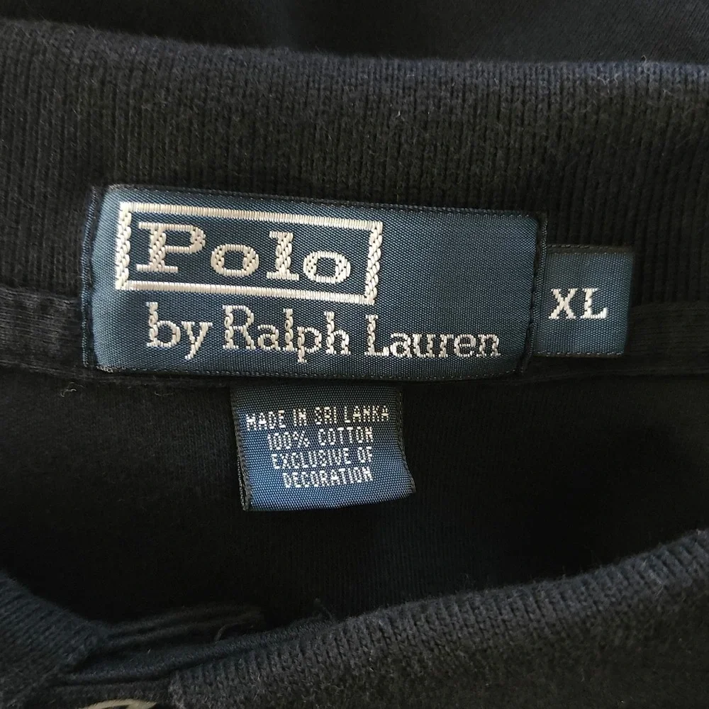 Polo Ralph Lauren Short Sleeve Soft Cotton Polo Mens XL Black Shirt Red Pony